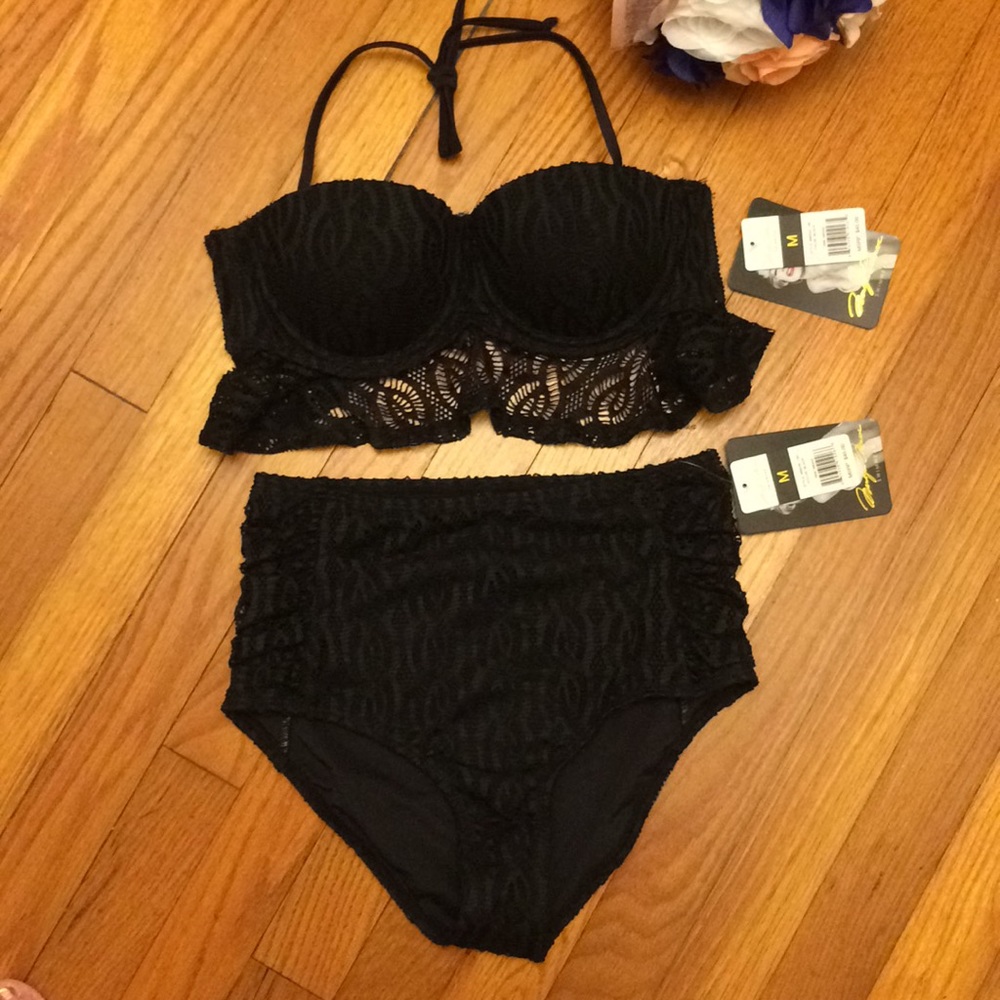 Marilyn Monroe lace halter bikini 2pc set - Picture 1 of 8